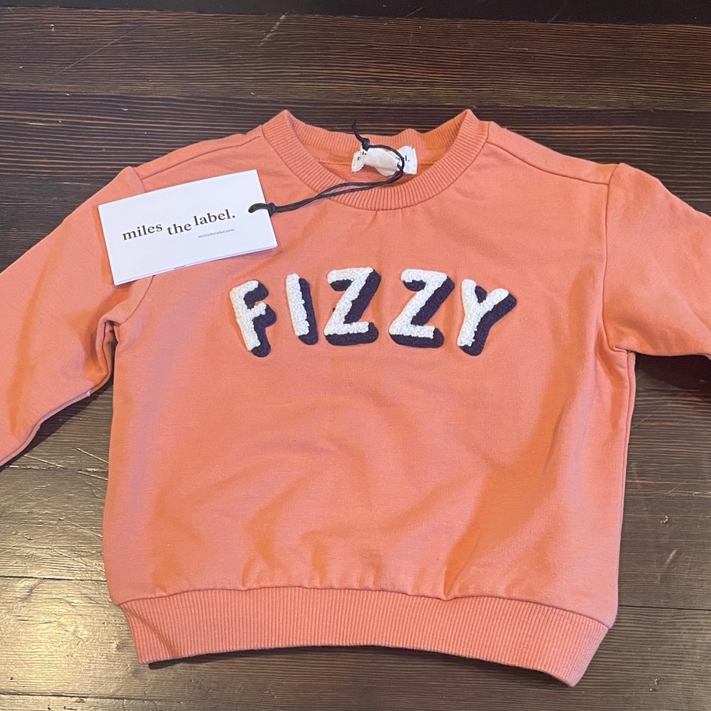 Miles the Label Baby Orange Sweatshirt